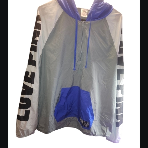 PINK Victoria's Secret Jackets & Blazers - Victoria's Secret Pink L Quarter Zip Pullover Lightweight Windbreaker Jacket